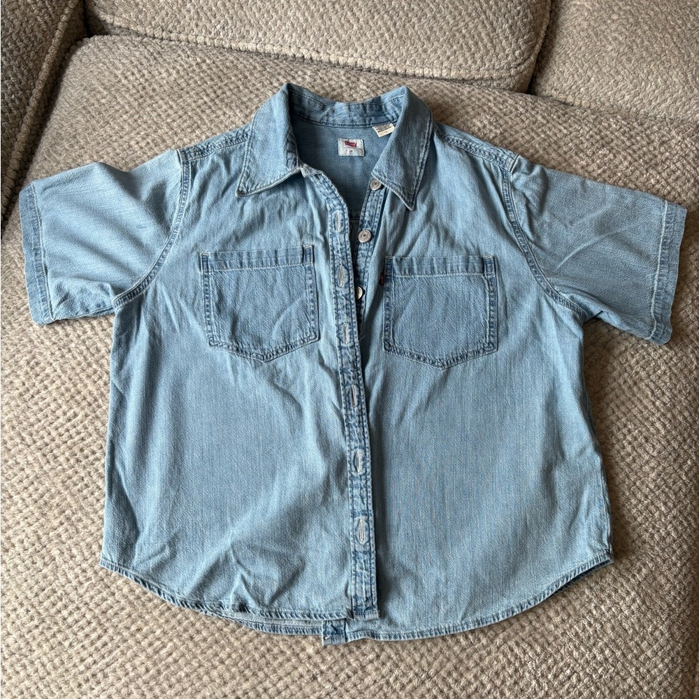 Levi's Light Blue Button Down Shirt for Kids